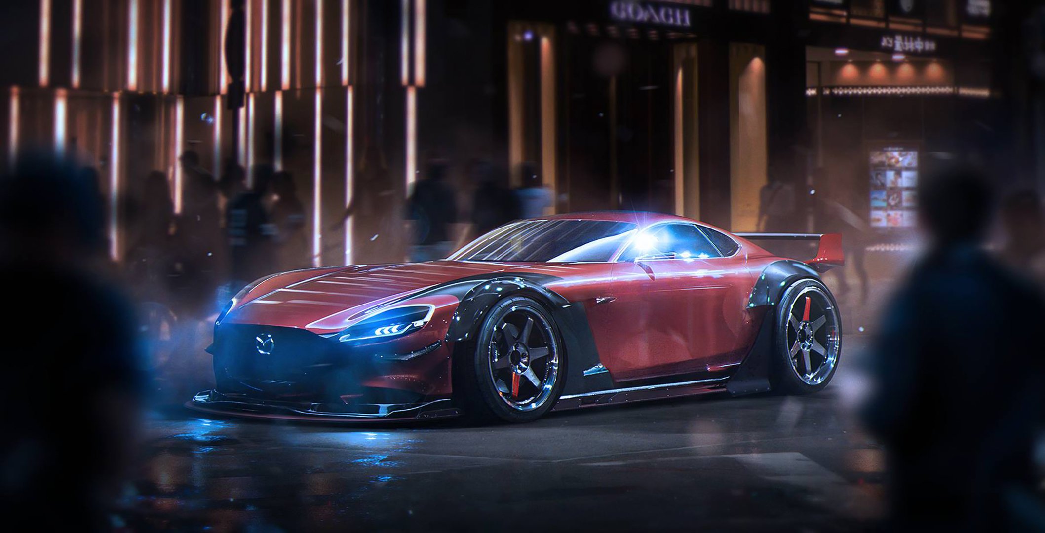 mazda rx-vision konzept zukunft tuning von khyzyl salem