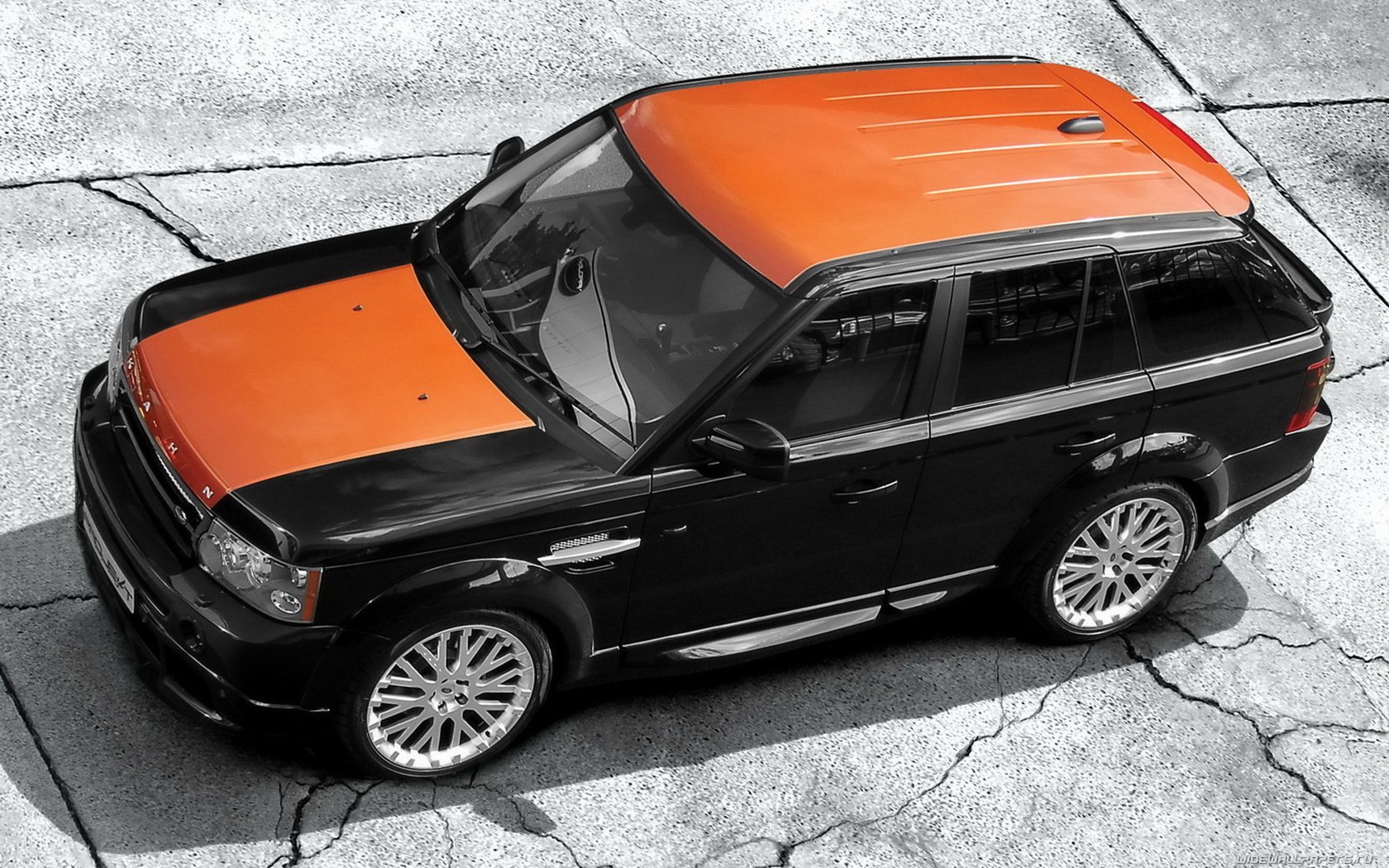 due colori top arancione range rover sport lastre di pietra auto cerchi auto profilo autovetture veicoli veicoli a motore