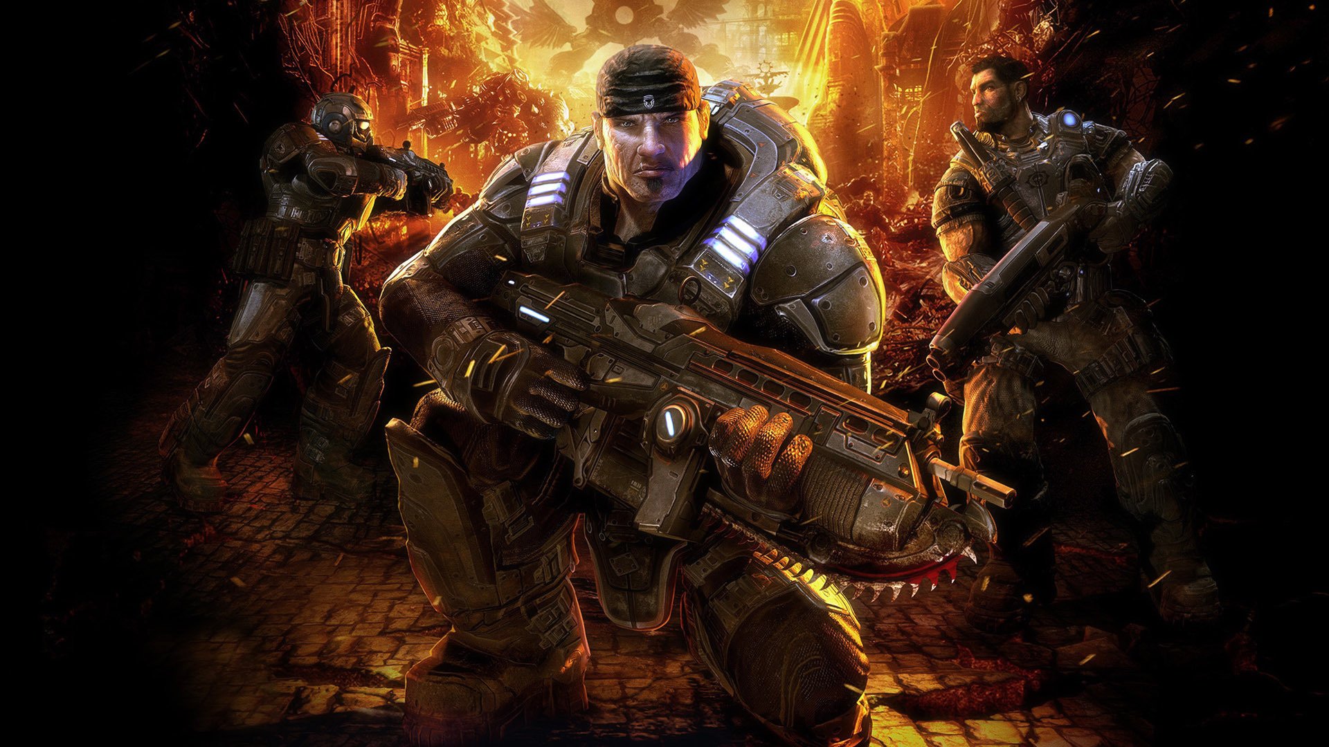 gears of war armata zbroja mężczyźni zbroja wojownicy