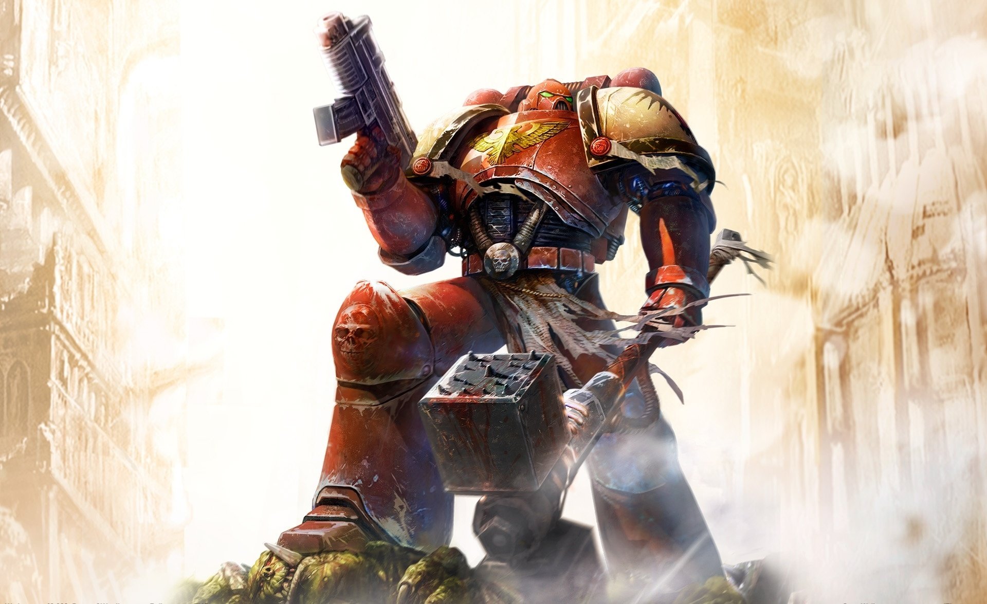 warhammer dawn of war space marine arme robot dessins anime hommes-a tireur-a