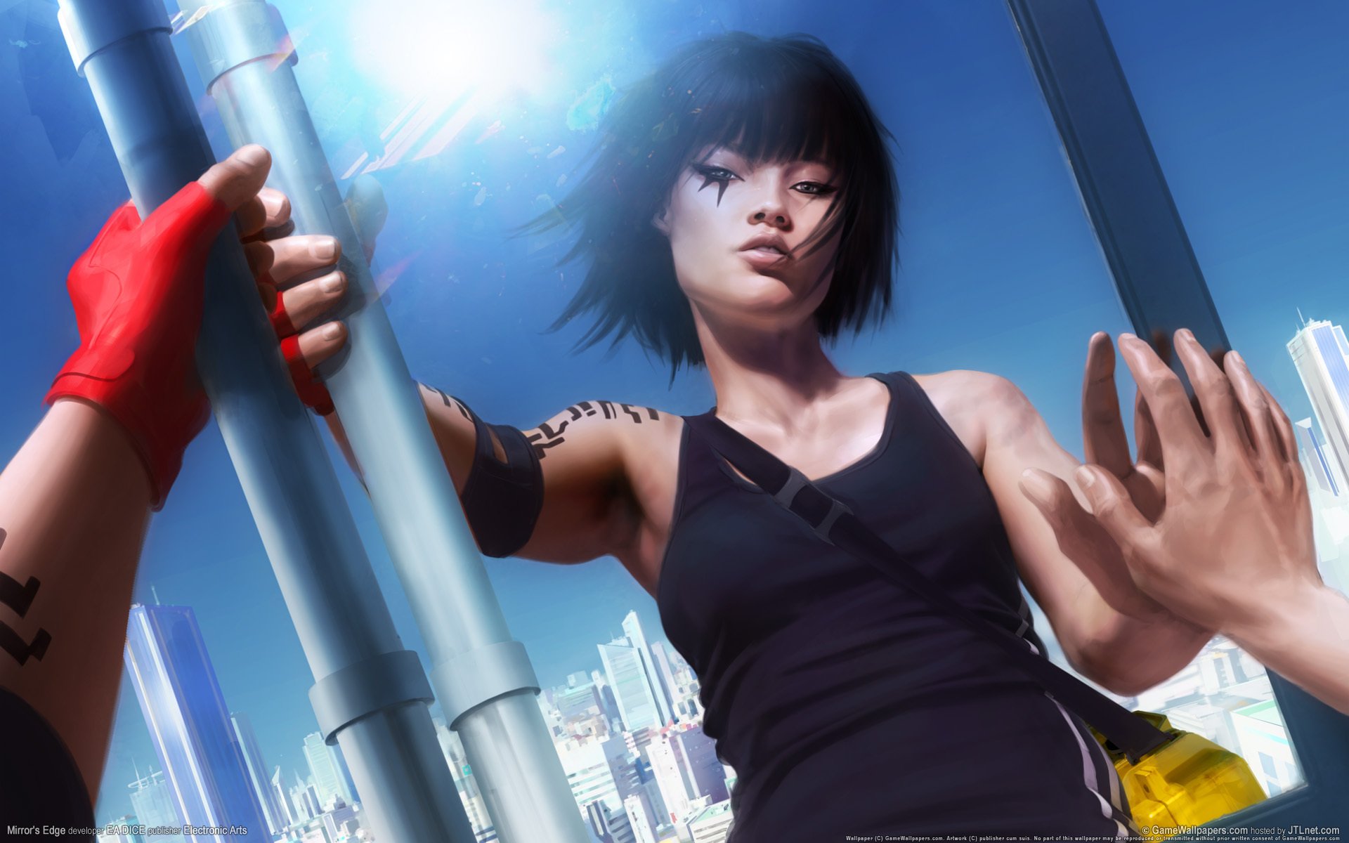 ragazza gioco immagine speculare donna mirror s edge faccia speculare