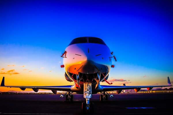 Screensaver on the screen of a passenger private plane