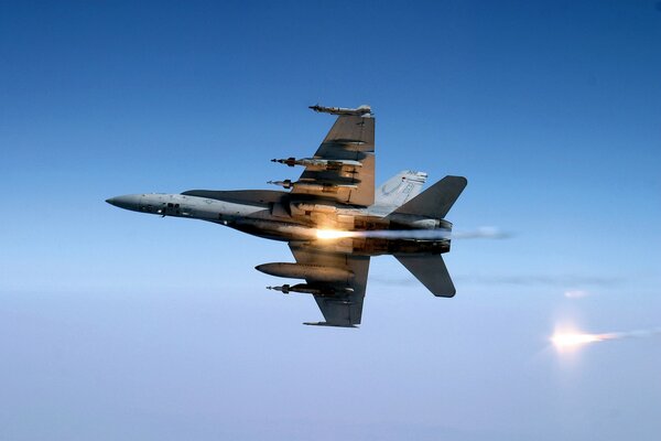 Knighthawks plane in blue sky