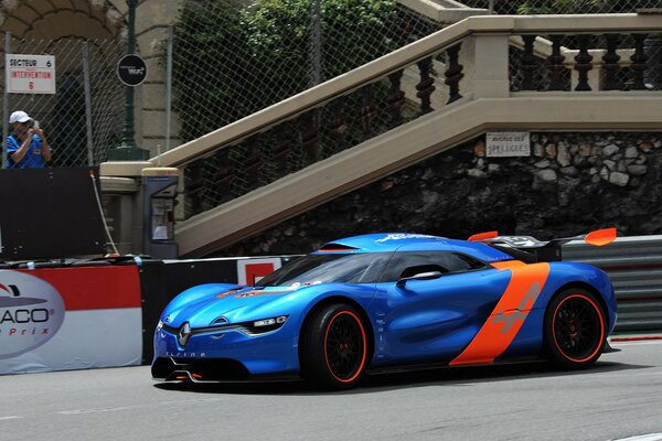 Renault stands on the race track