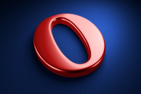 Opera logo on a blue background