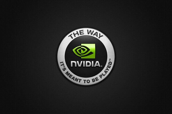 Logo nvidia su sfondo nero