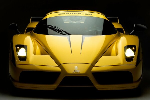 Ferrari jaune auto sport auto luxe design