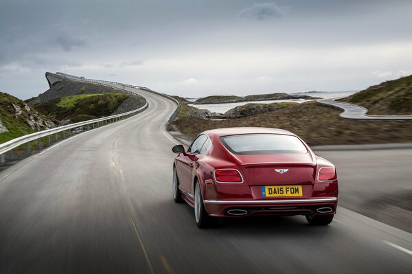 Bentley continental red car