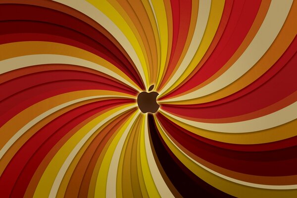 Das Apple-Logo ist hell gestaltet