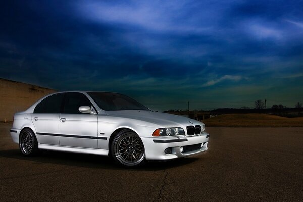 BMW e39 m5 car by the road