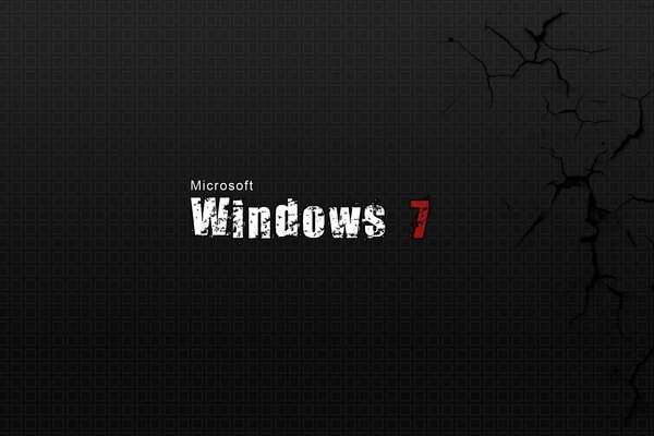 Windows 7 logo on a black background