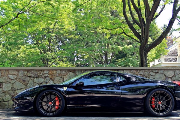 Italien Ferrari 458 voiture de sport noir