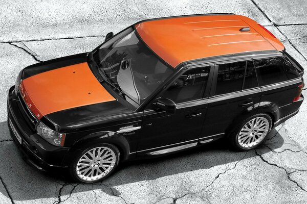 Range rover sport Auto płyty kamienne pomarańczowa Góra Motoryzacja