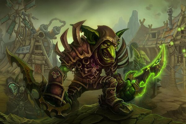 Tło z goblinami Warcraft