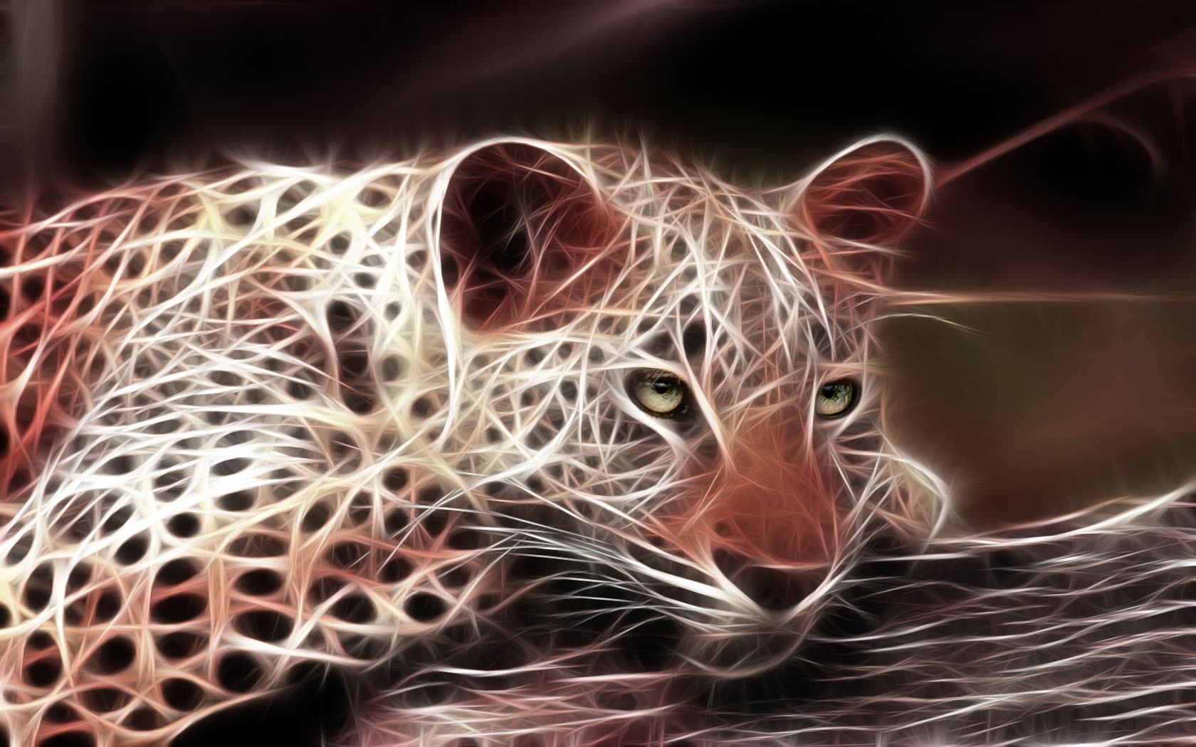 3d leopardo depredador gato