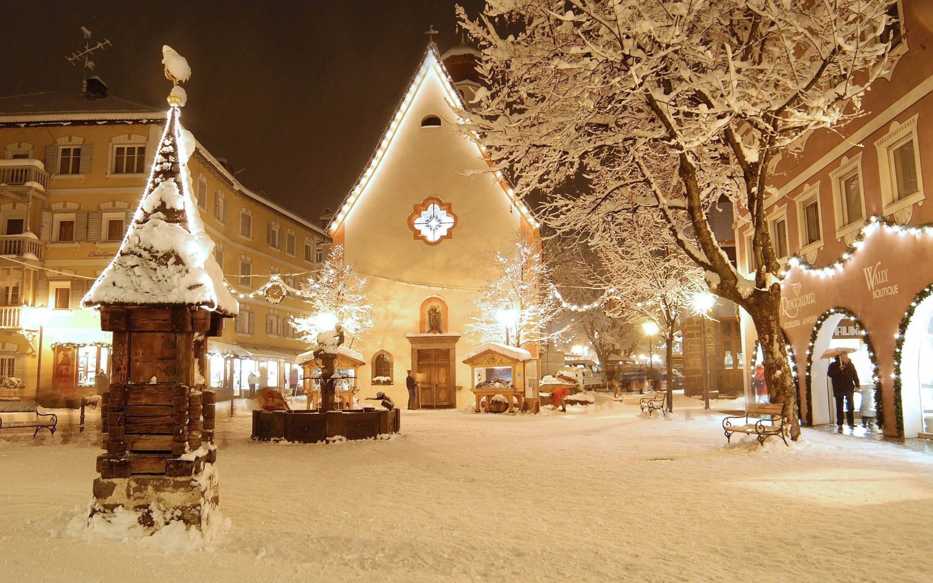 weihnachten nacht lichter hotel schön winter fotografie neujahr italien