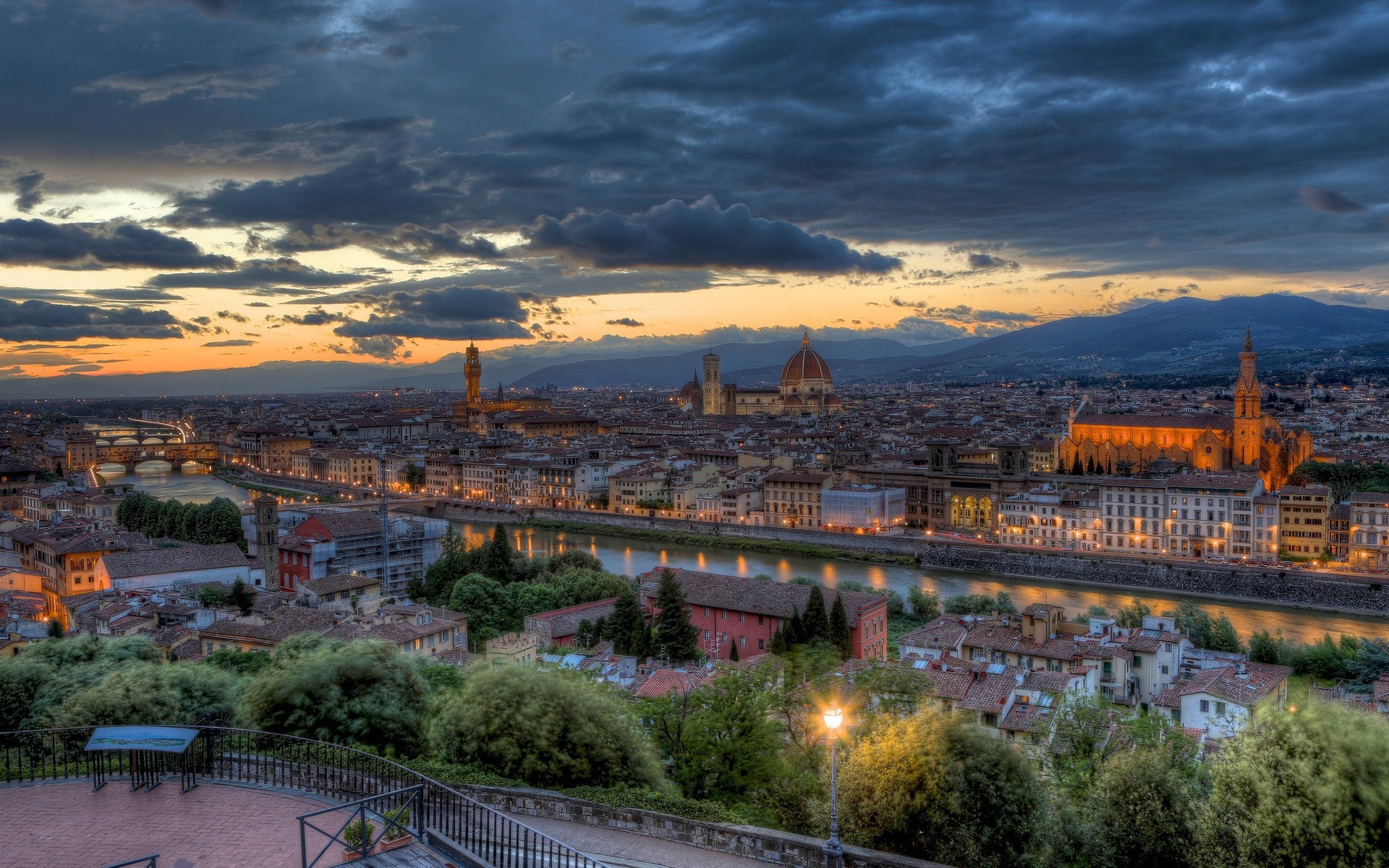 notte toscana tramonto firenze