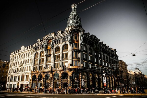 Nevsky Prospekt at night in St. Petersburg