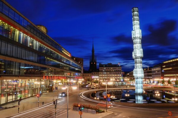 Abendlicht in der Stockholmer Straße