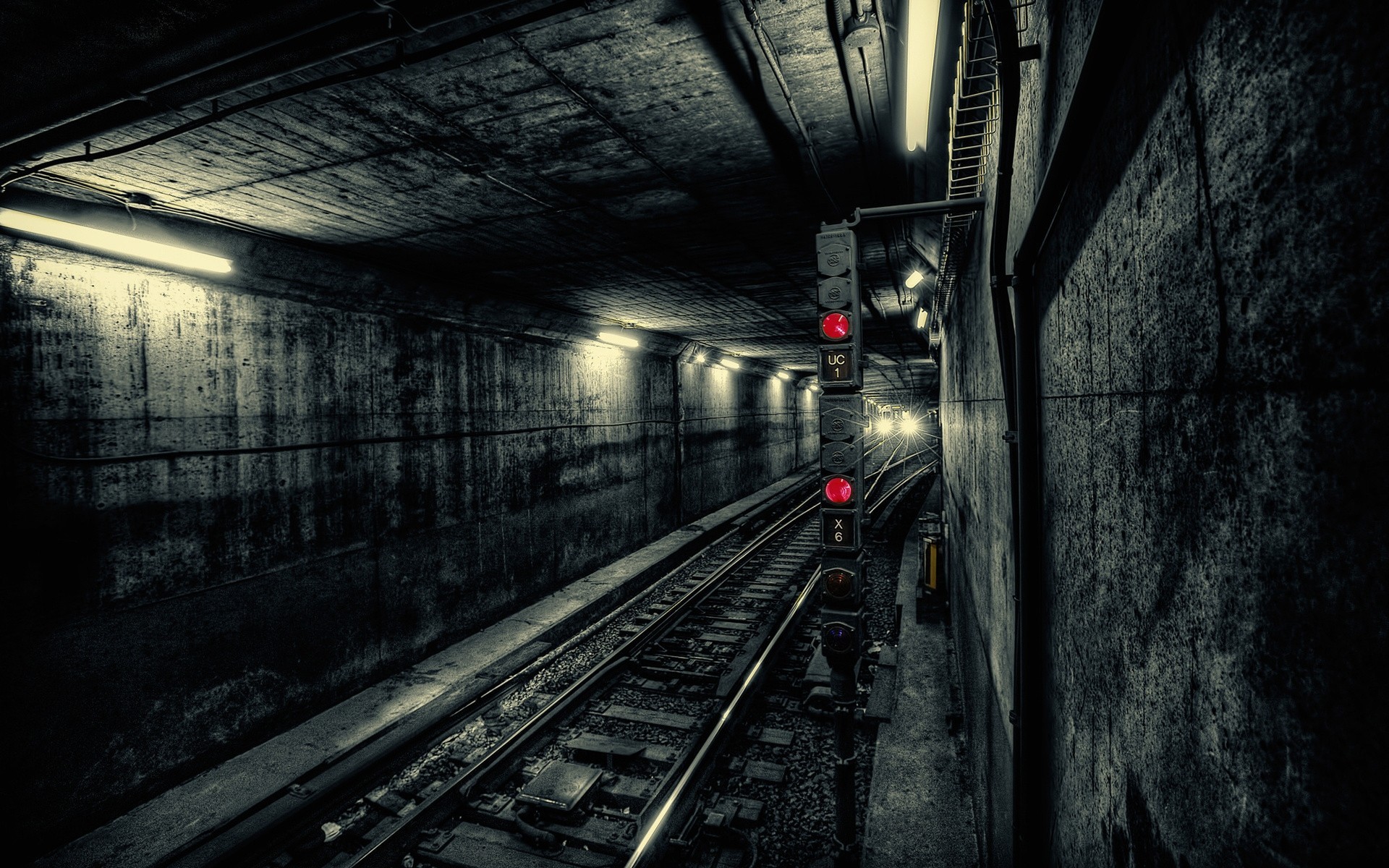 métro lumière train tunnel