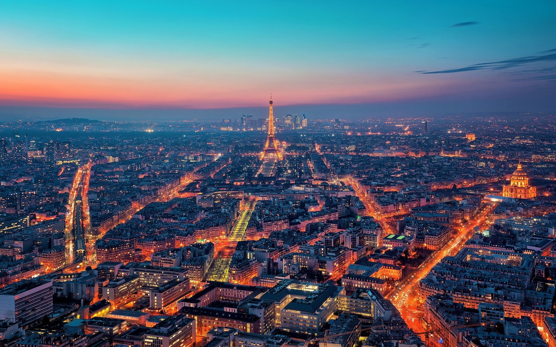 noche parís ciudad