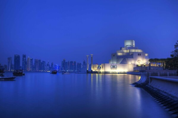 Blue sunset over Qatar