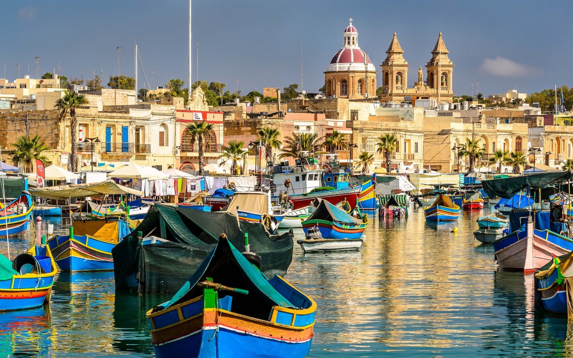 malta baia costruzione marsaxlokk barche