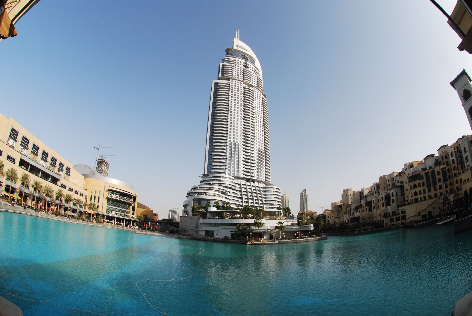 costruzione dubai grigio città acqua