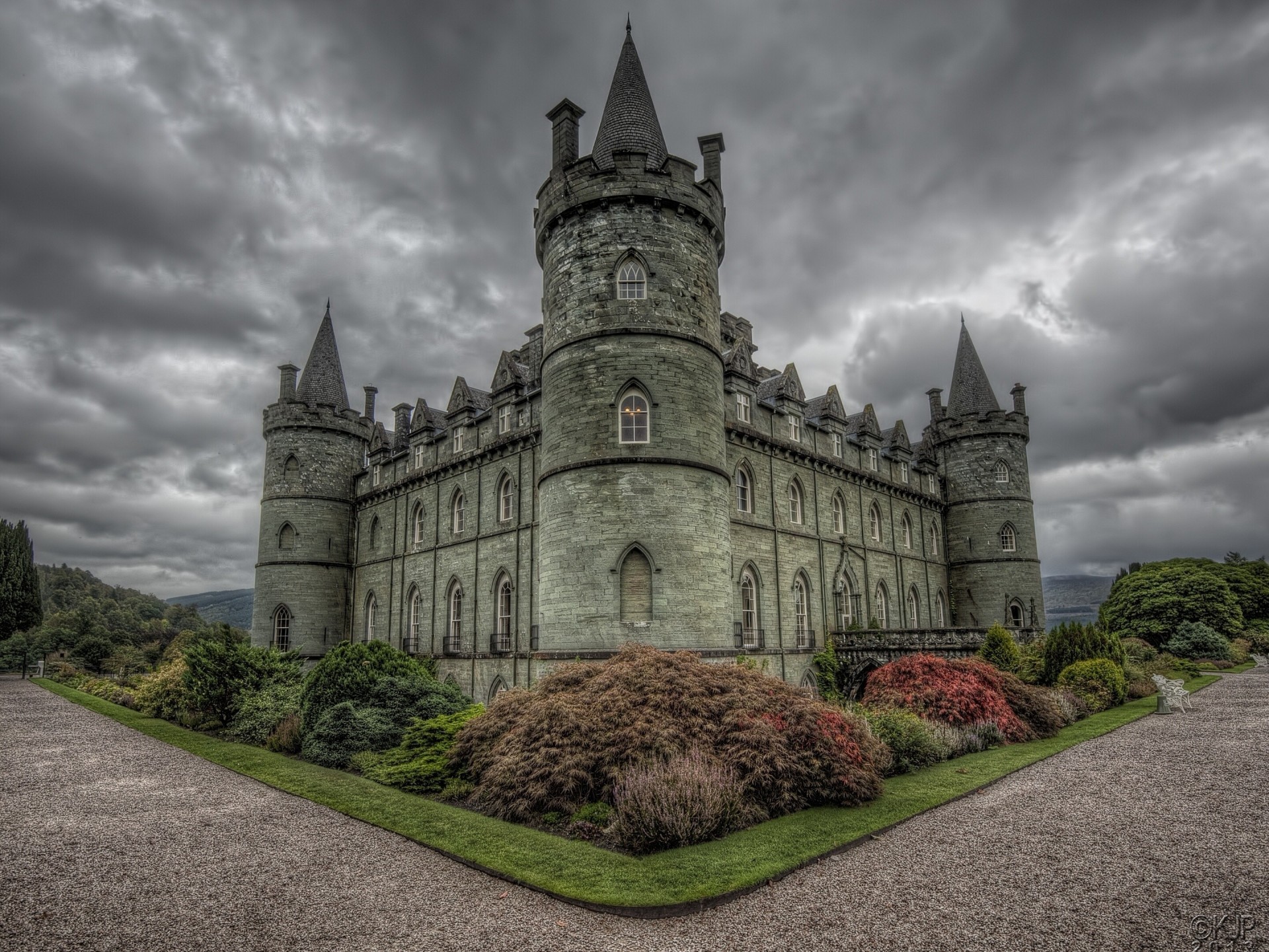 arbustos castillo de inverary escocia castillo de inverary