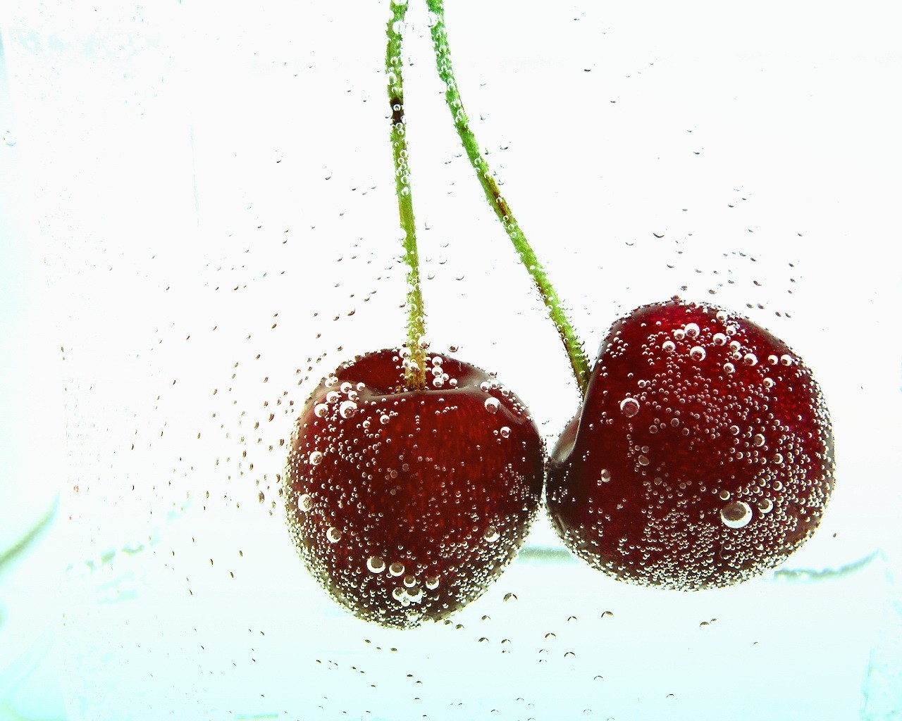 cereza blanco burbujas