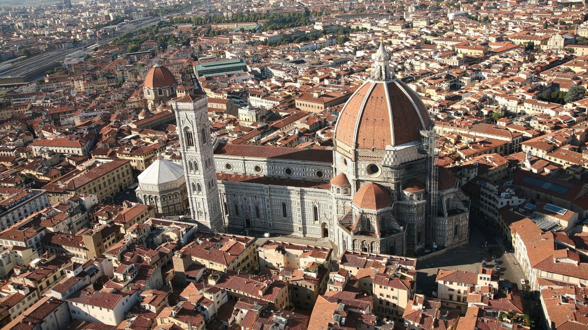 włochy panoramiczny pełny ekran tapeta tło florencja miasto katedra