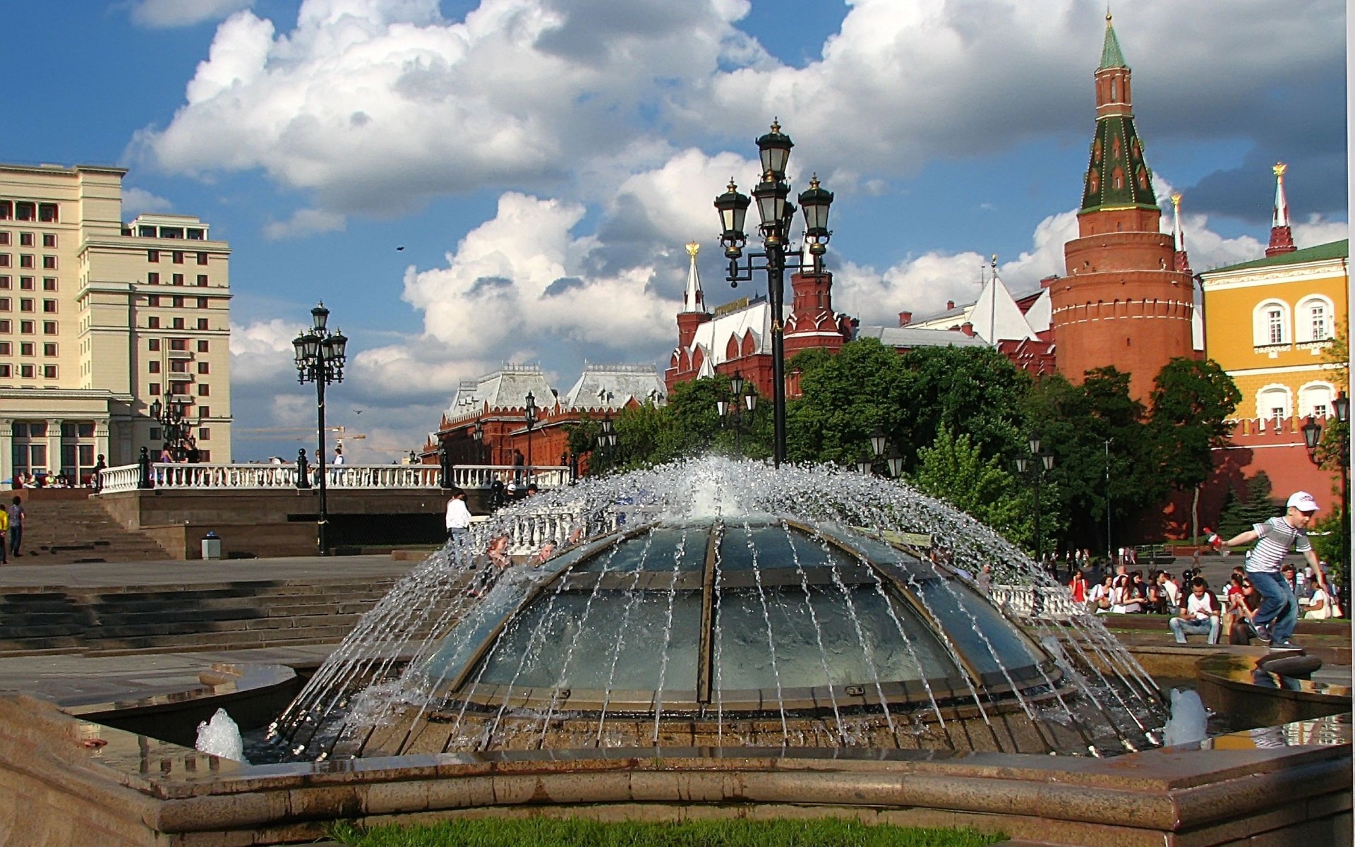 moskau brunnen wasser wolke stadt