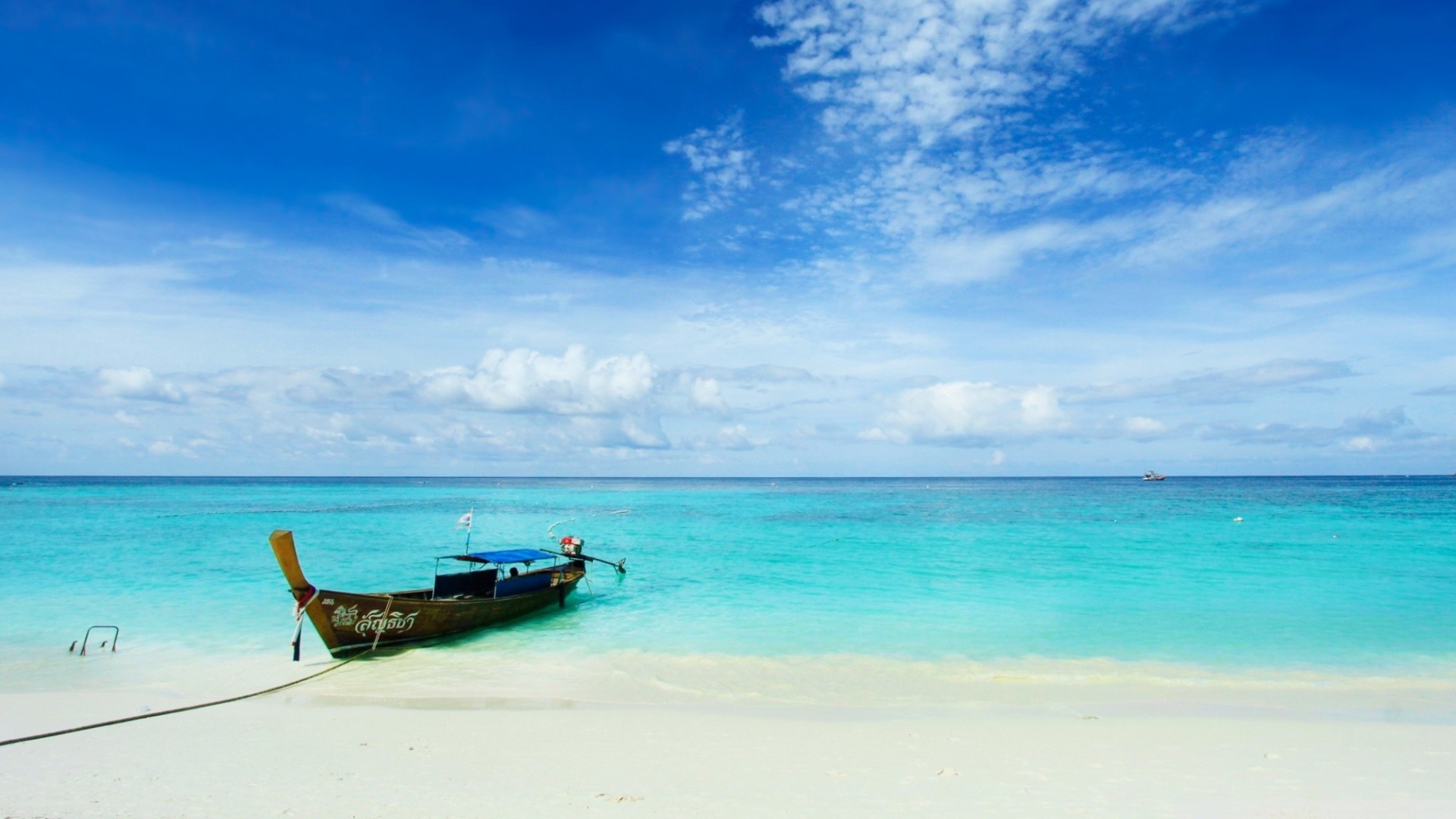 strand landschaft thailand meer asien boot