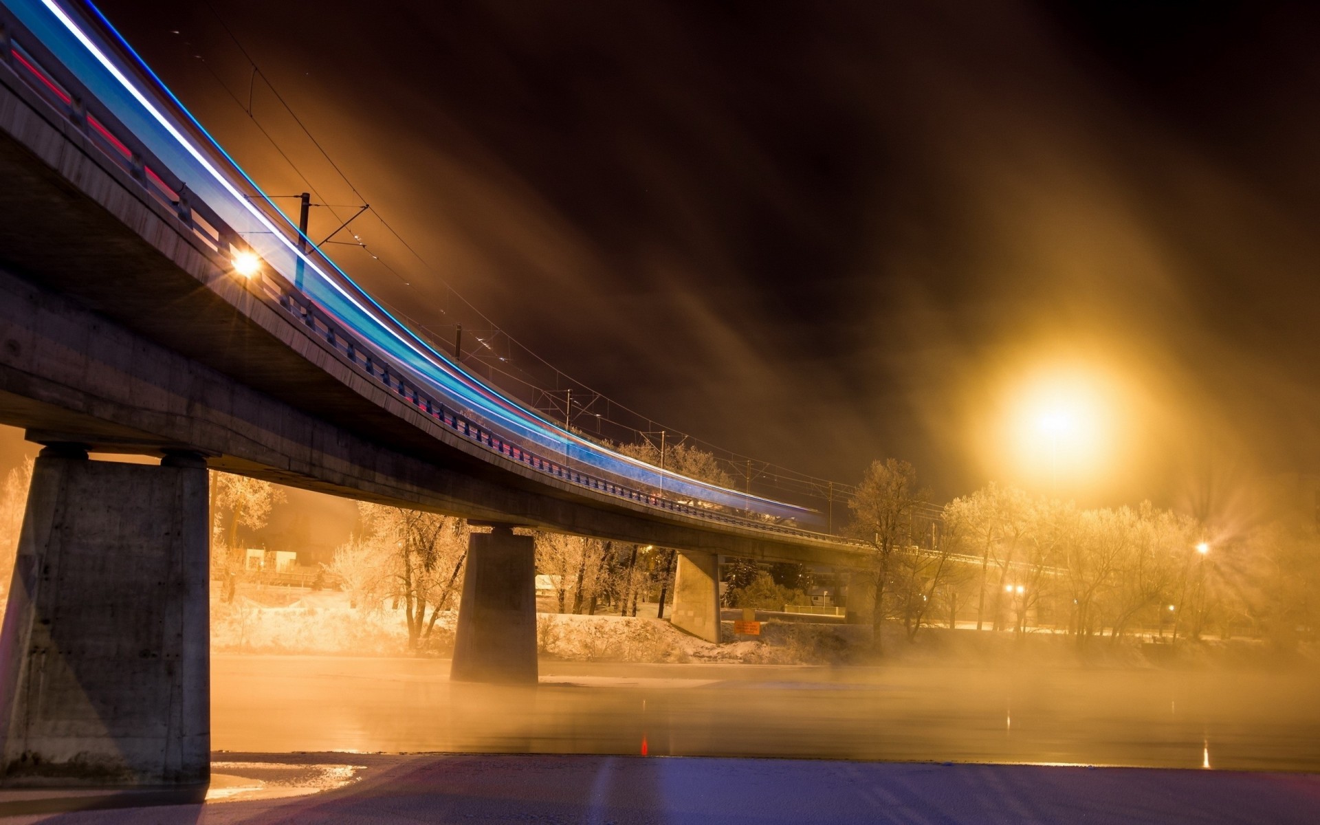 lumière nuit pont ville