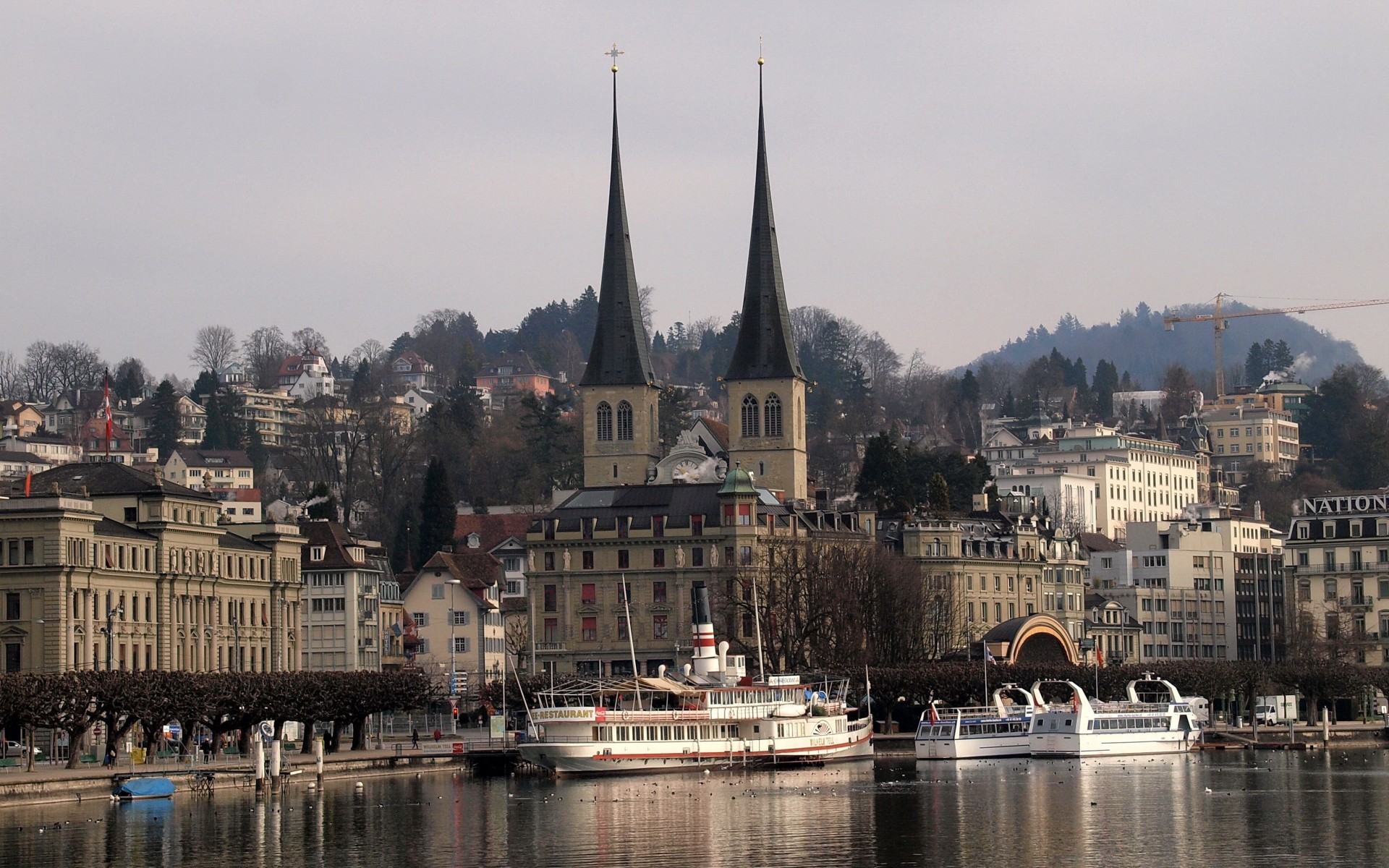 wasser fluss schweiz grau stadt