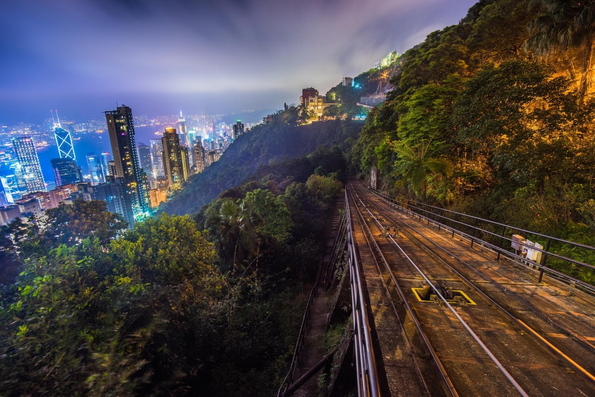 luces noche hong kong