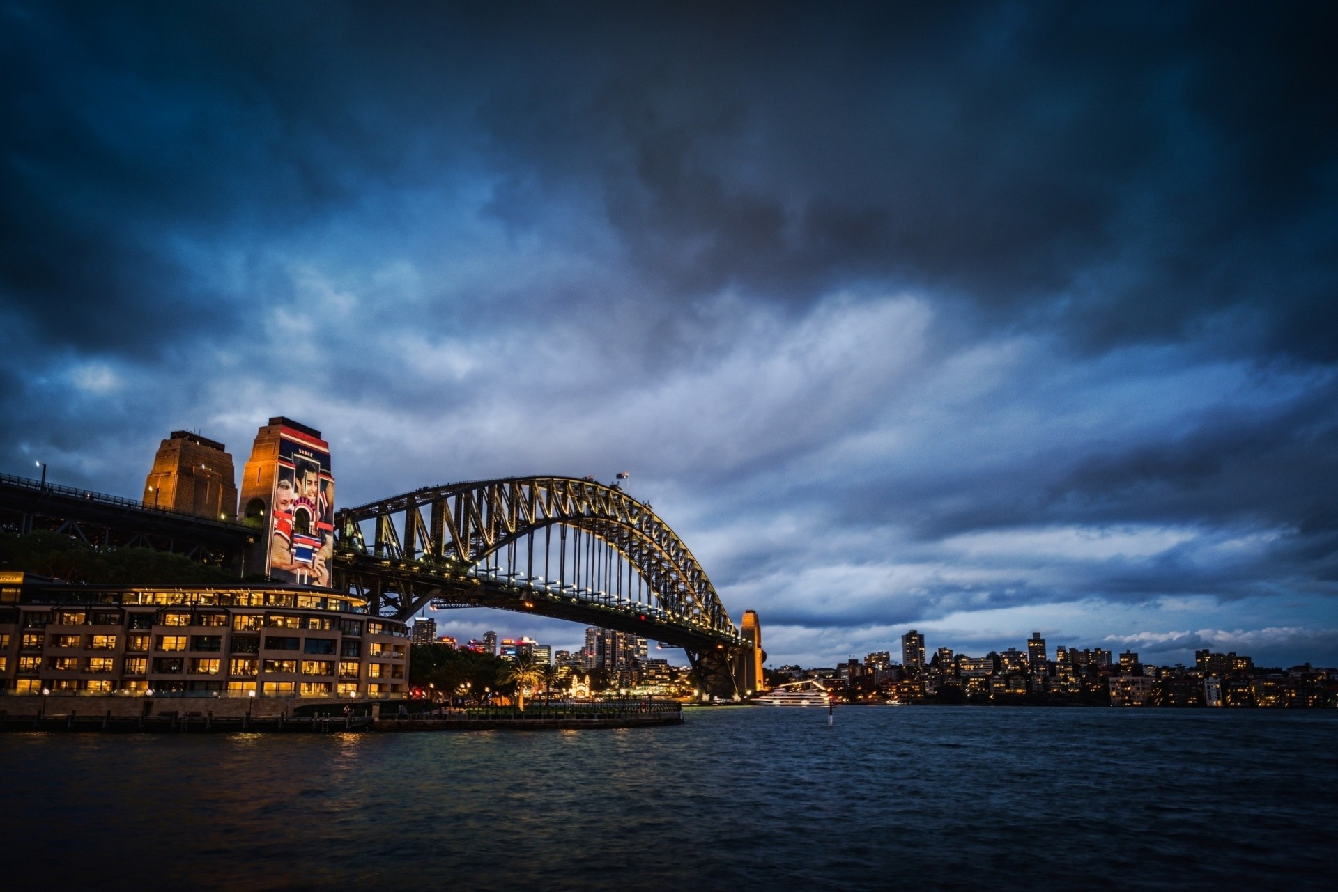 ville de nuit pont australie sydney harbour bridge