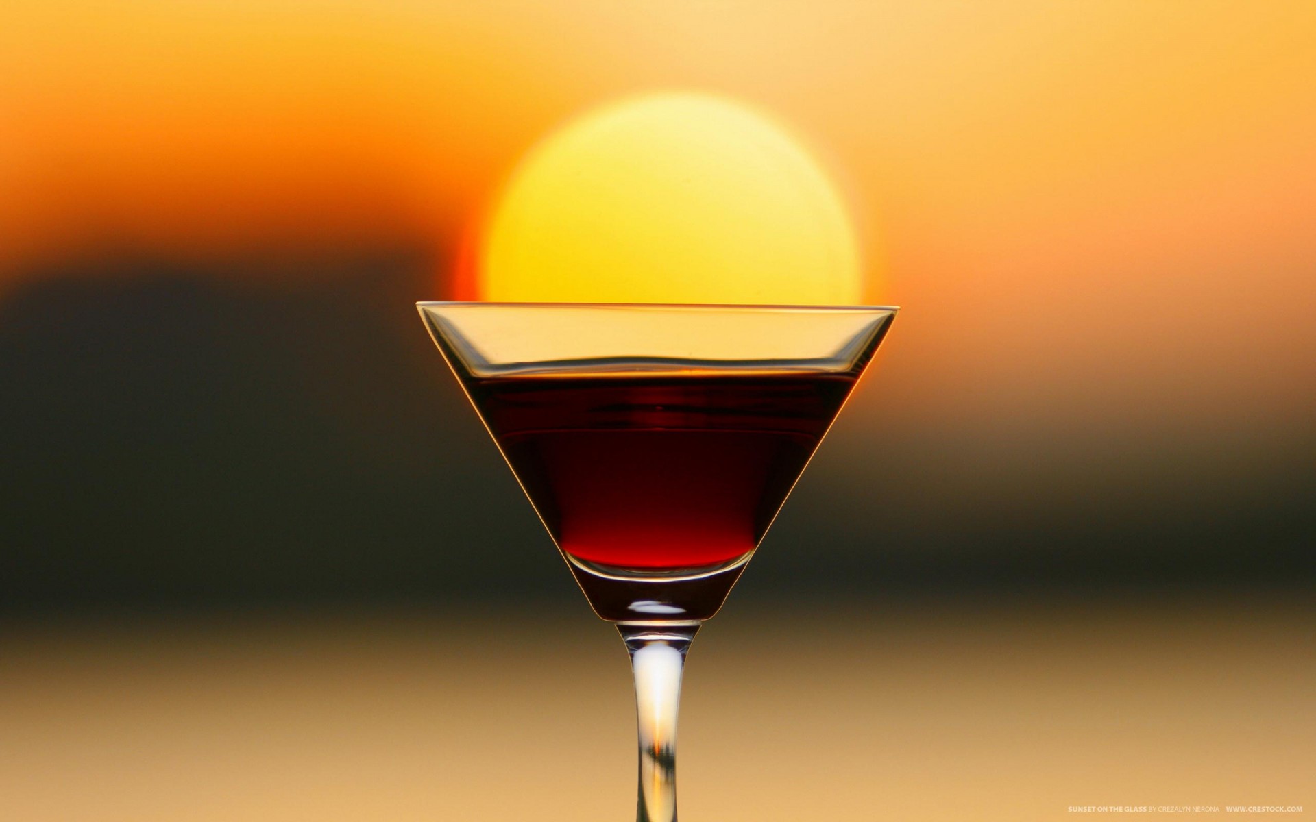 glass sun drink