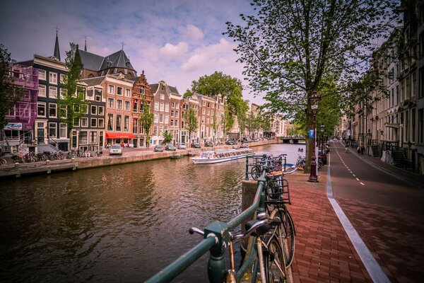 Bella vista della città di Amsterdam