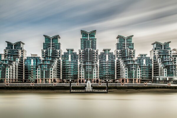 Thames River Embankment in London