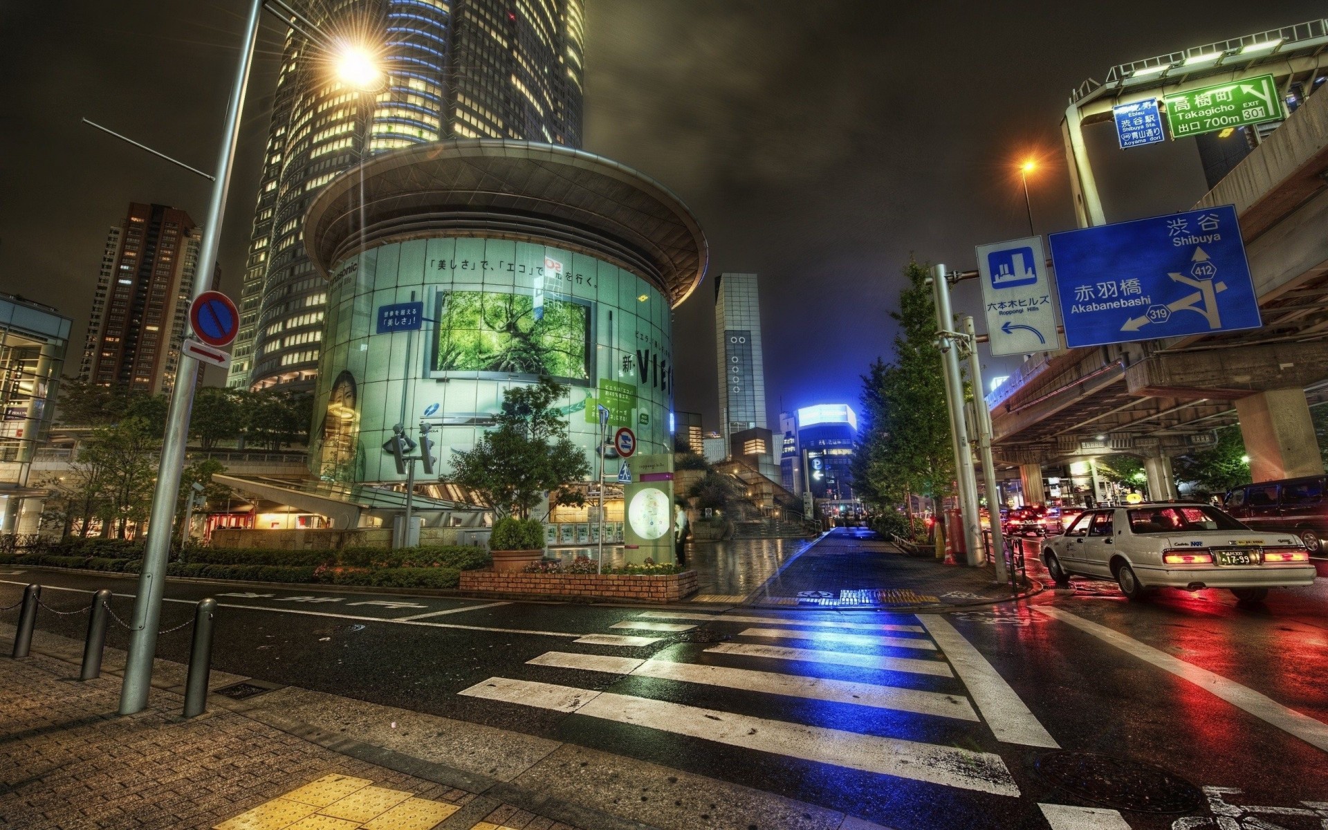 tokio straße nacht welt autos japan