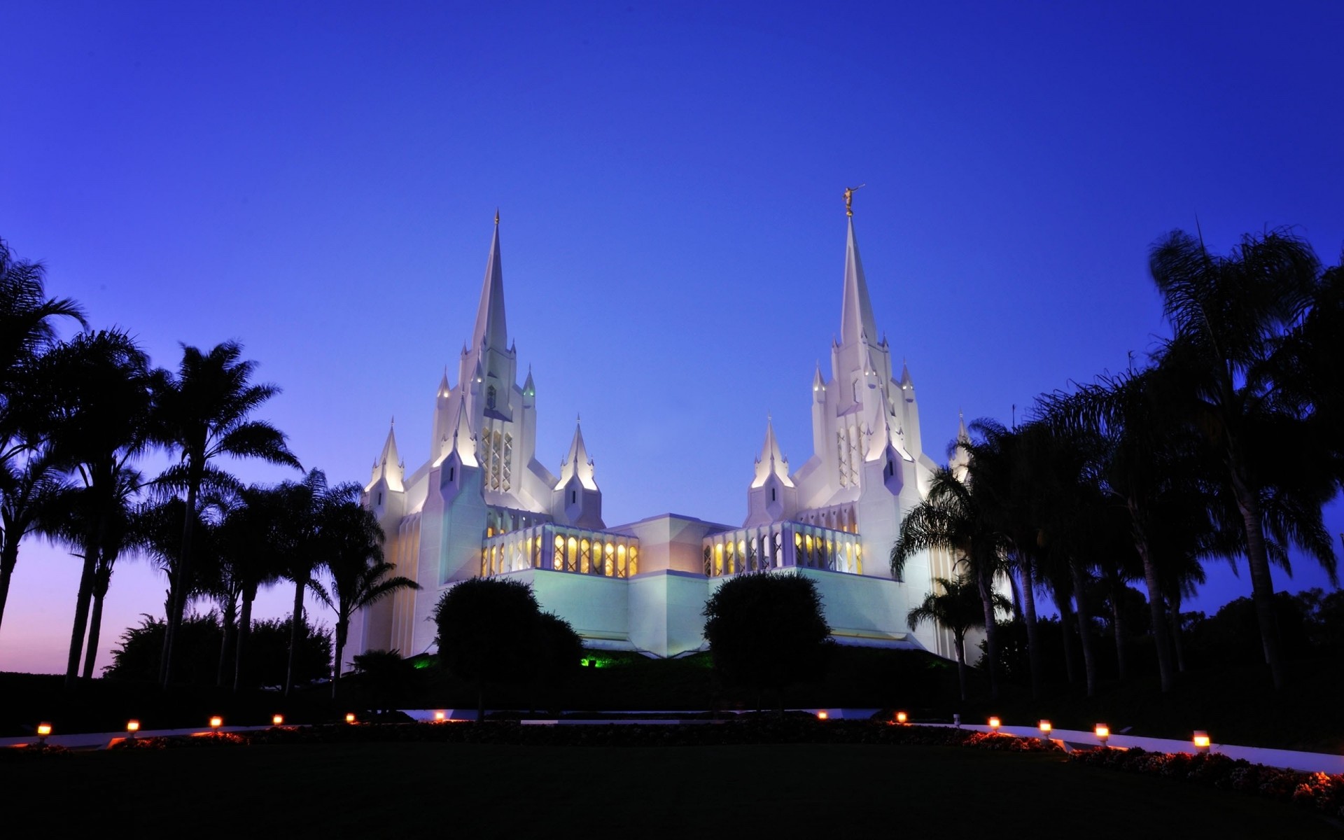 an diego temple night california