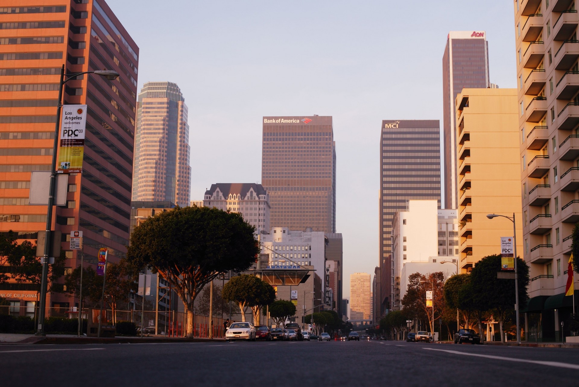 unset street building united states california