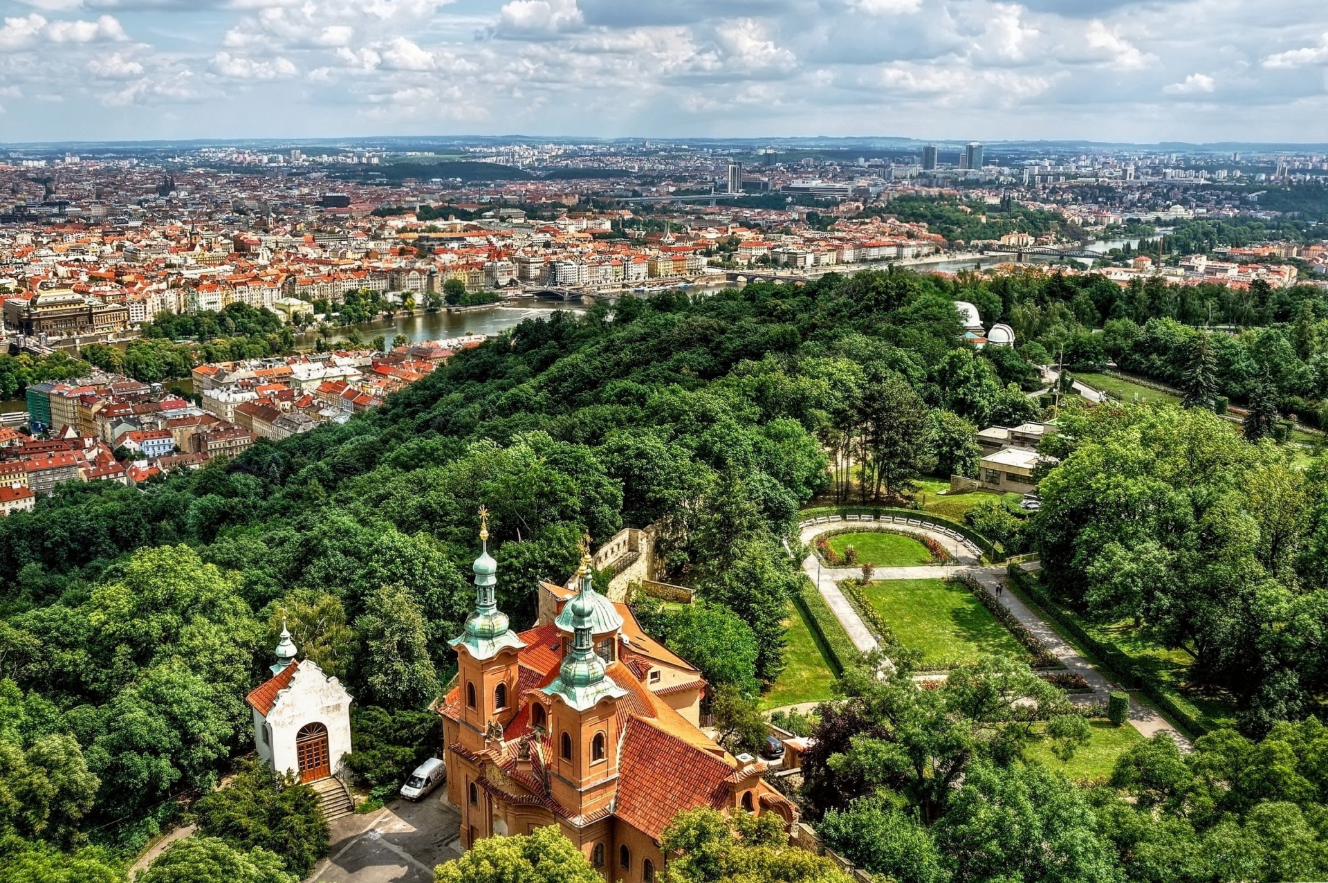 église prague vue depuis le haut