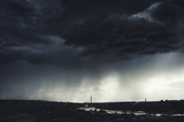 Monochrome clouds in cloudy weather