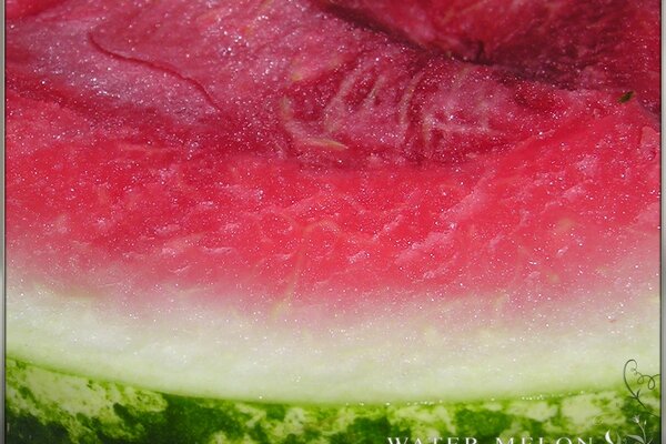 Juicy sugar pulp of watermelon