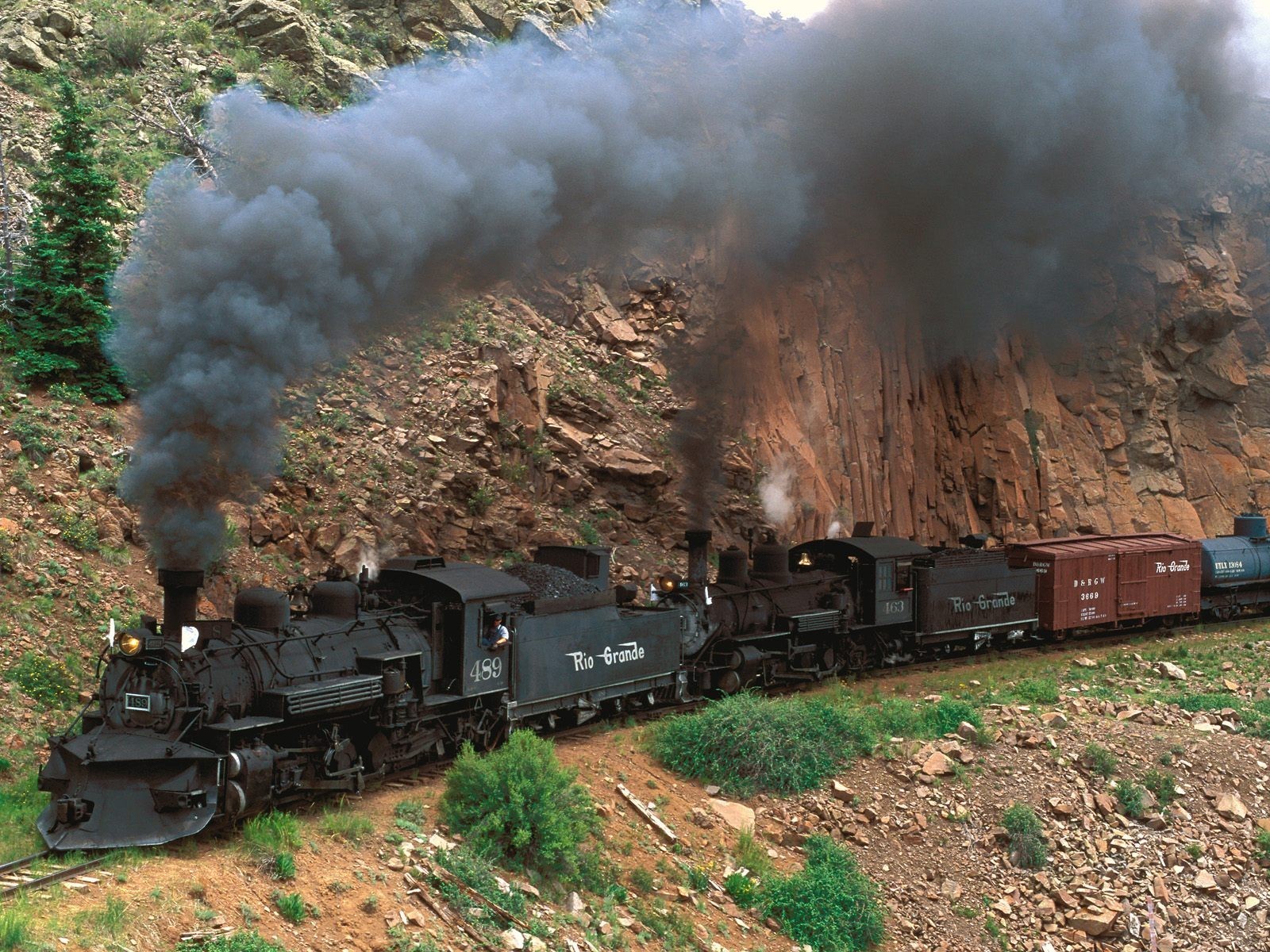 locomotiva a vapore colorado montagna