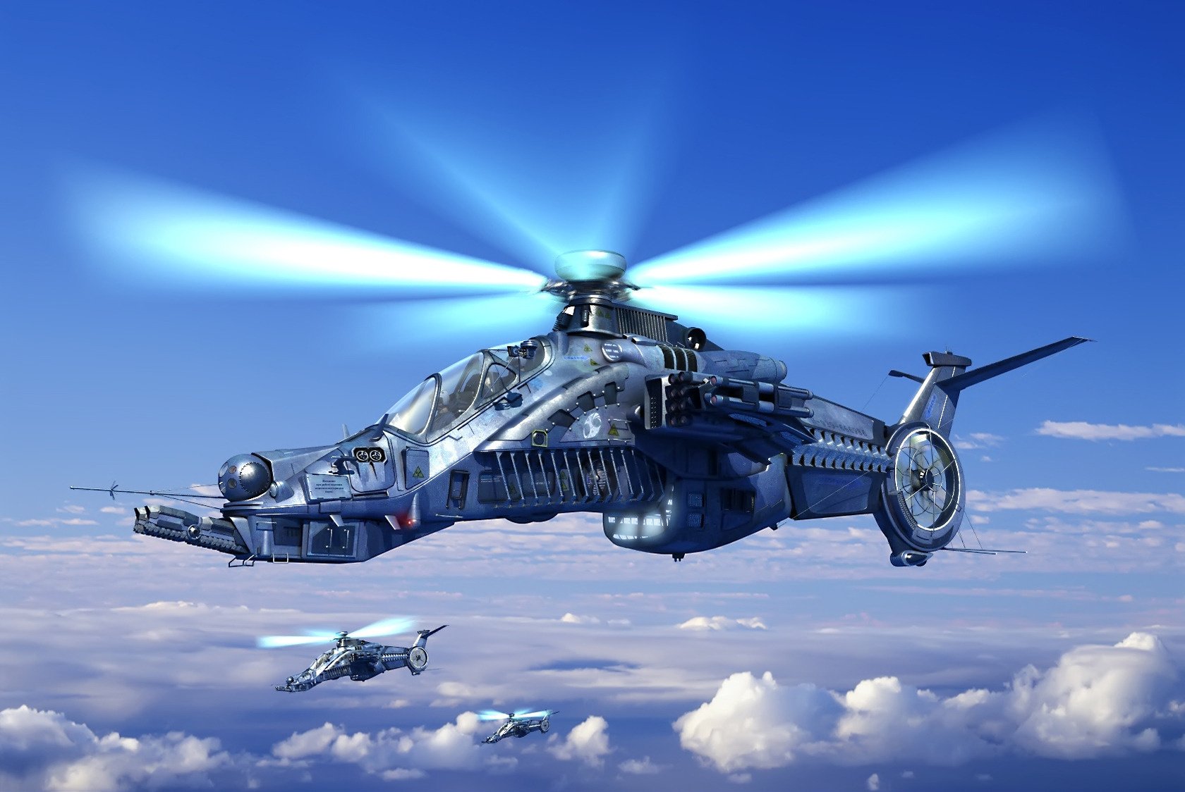 combat vehicle helicopters cloud