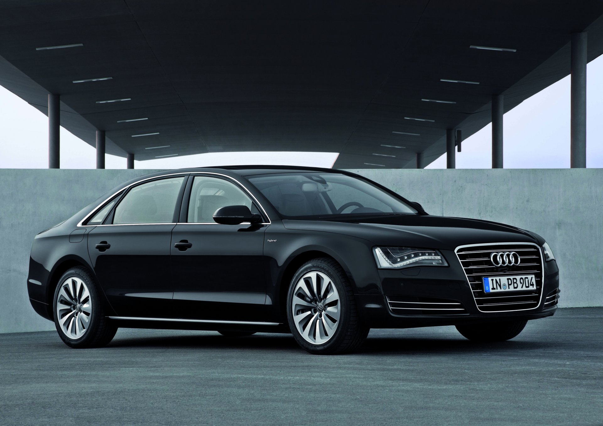 audi a8l черный передок седан