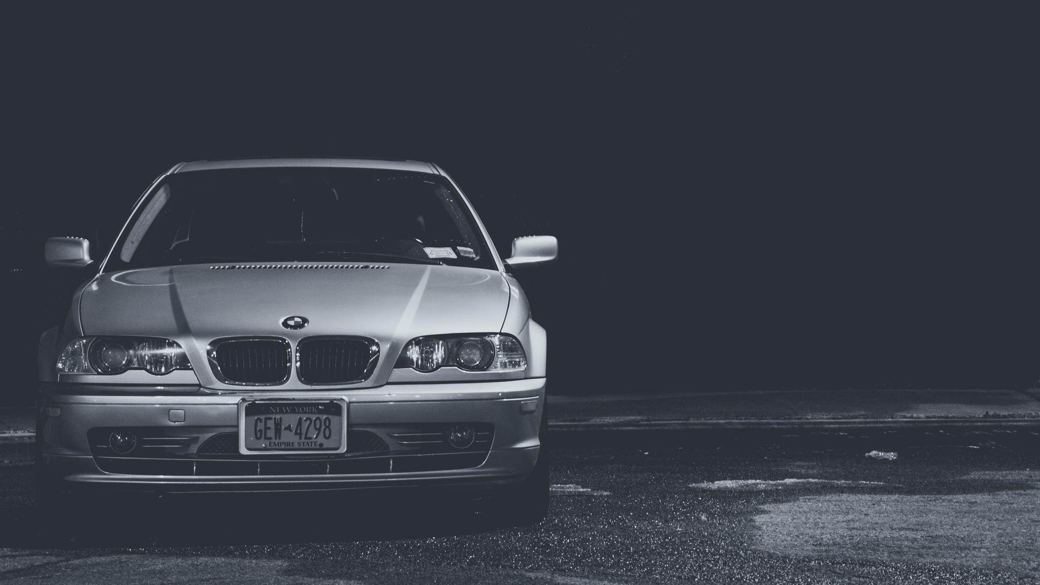 bmw e46 bmw black and white